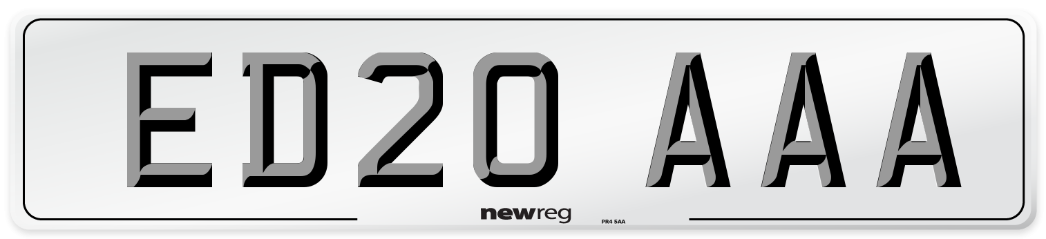 ED20 AAA Number Plate from New Reg